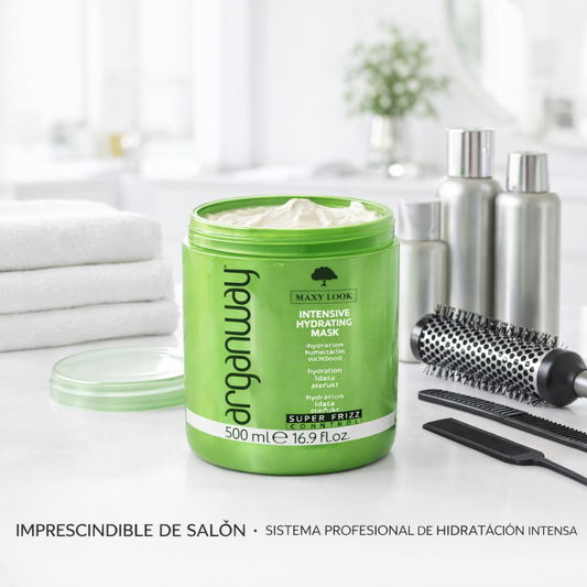Arganway Maxy Look – Mascarilla Hidratante Antiencrespamiento para Cabello Seco 500ml
