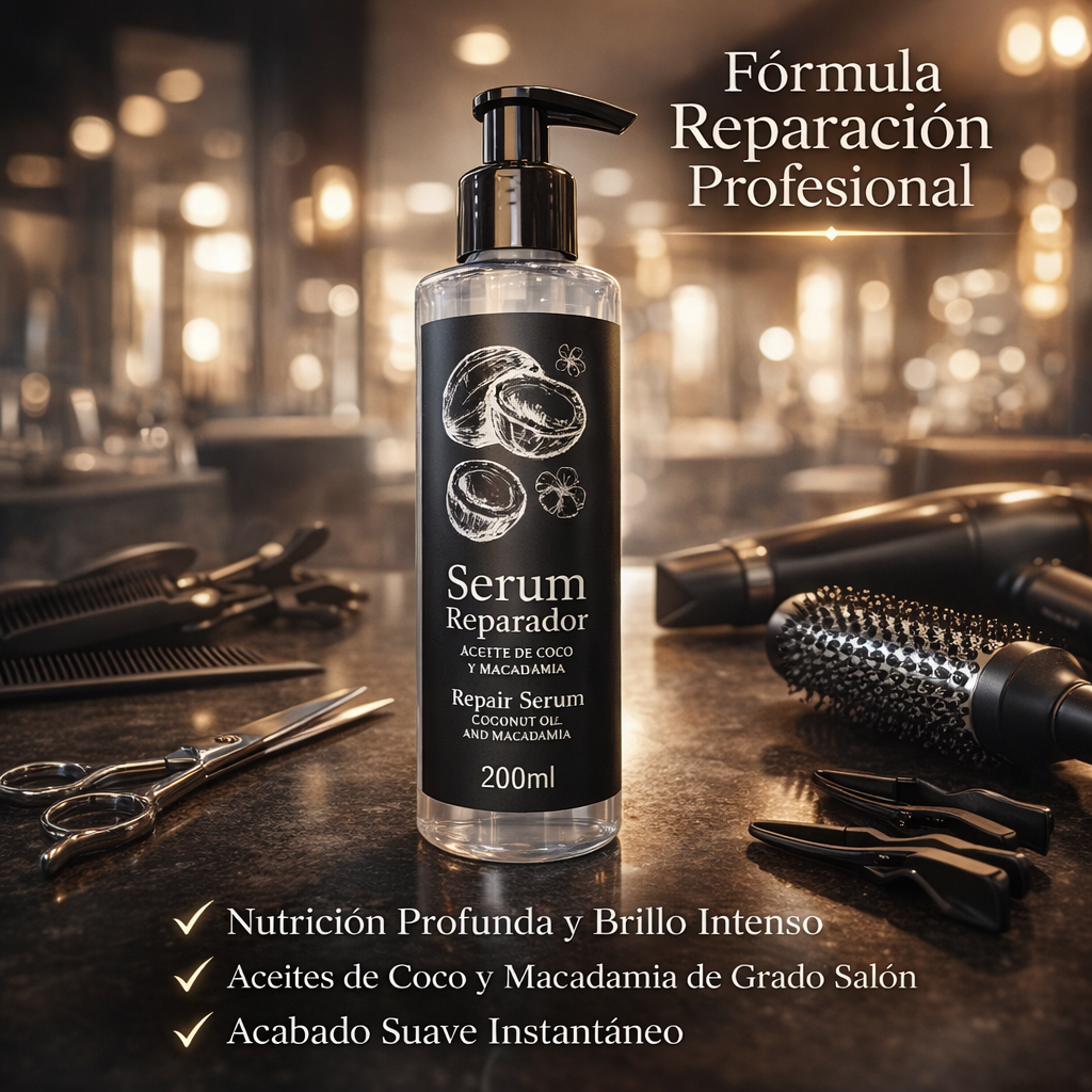 Inizia Hair Cosmetics – Sérum Reparador de Coco y Macadamia Nutritivo 200ml