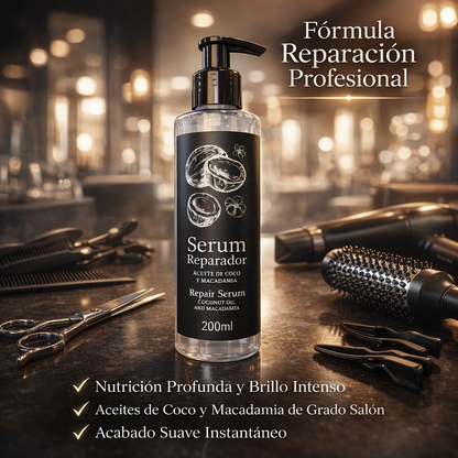 Inizia Hair Cosmetics – Sérum Reparador de Coco y Macadamia Nutritivo 200ml