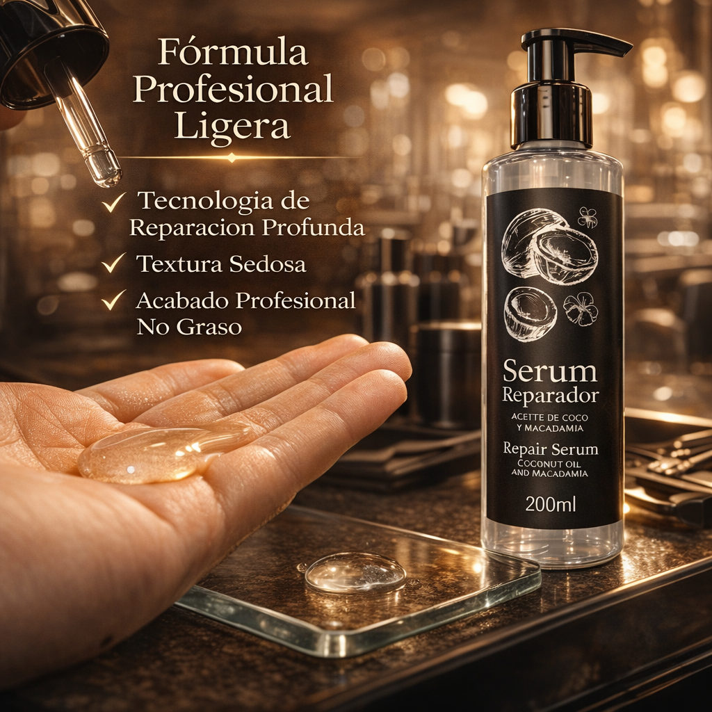 Inizia Hair Cosmetics – Sérum Reparador de Coco y Macadamia Nutritivo 200ml