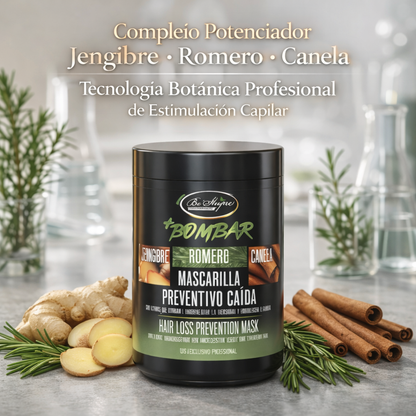 Be’Shyne® - Mascarilla Bombar con Bambú y Jengibre para Cabello con Caída 1L