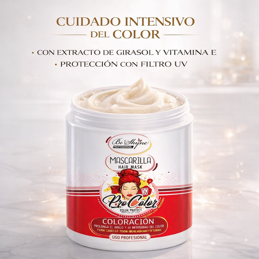 Be’Shyne® - Mascarilla Pro Color con Girasol y Vitamina E para Cabello Teñido 1L