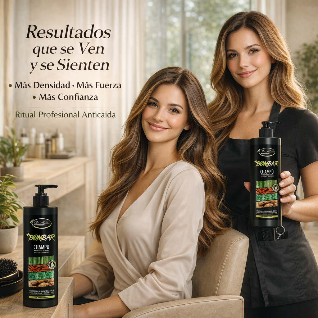 Be´Shyne® – Champú Bombar densificante anticaída para cabellos debilitados 1 L