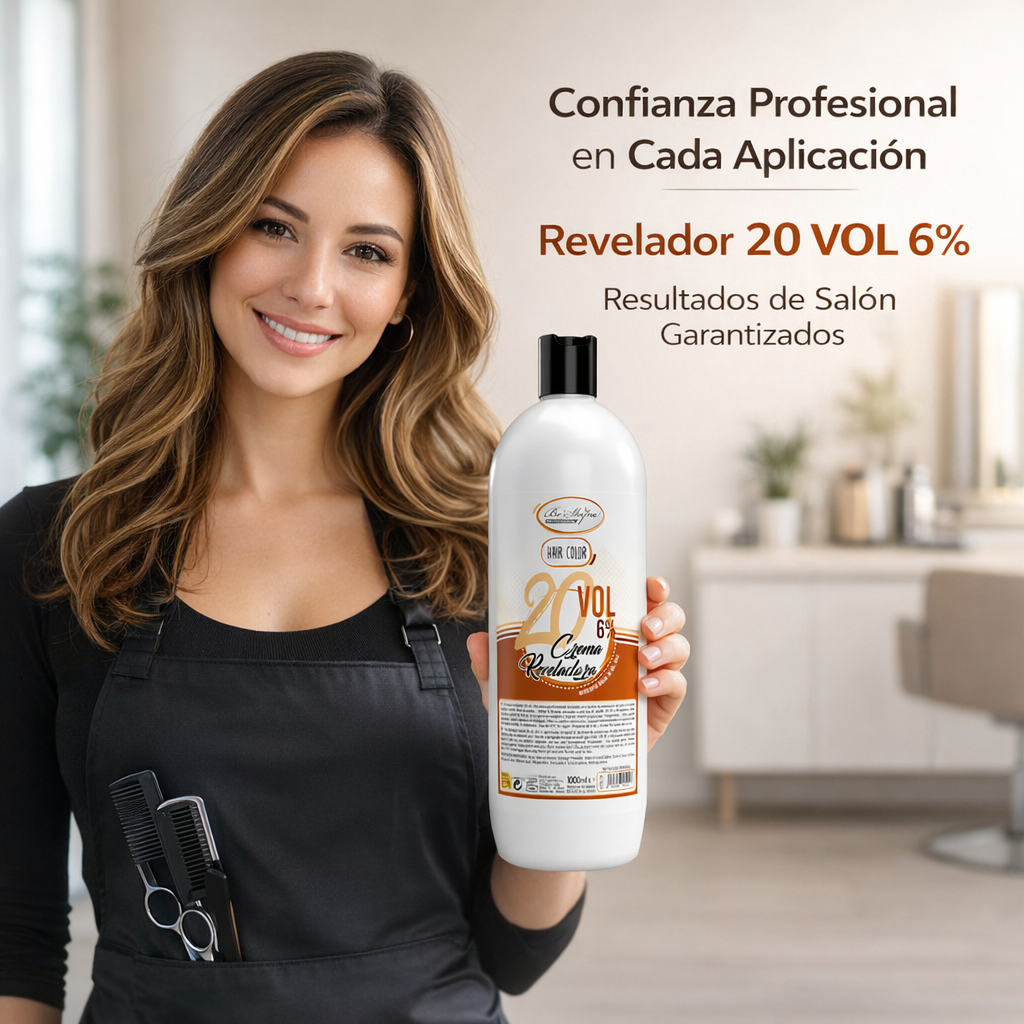 Be´Shyne® - Crema Reveladora 20 VOL (6%) para Tintes sin Amoniaco 1L