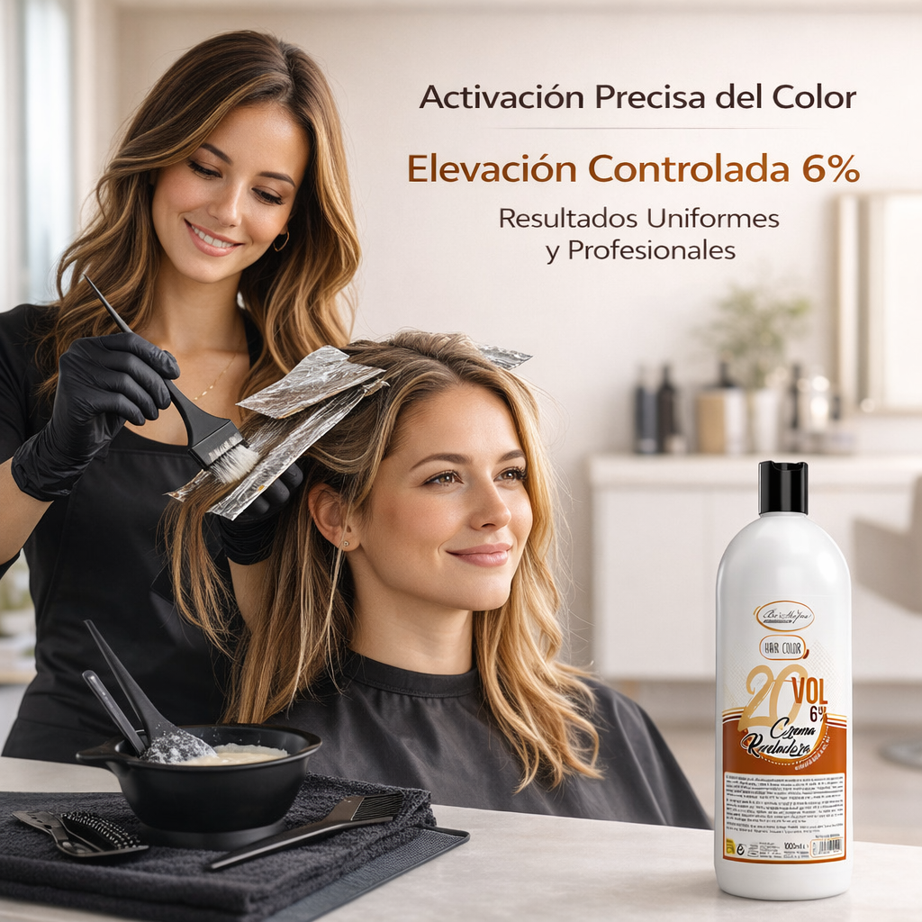 Be´Shyne® - Crema Reveladora 20 VOL (6%) para Tintes sin Amoniaco 1L