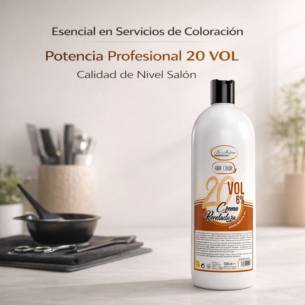 Be´Shyne® - Crema Reveladora 20 VOL (6%) para Tintes sin Amoniaco 1L