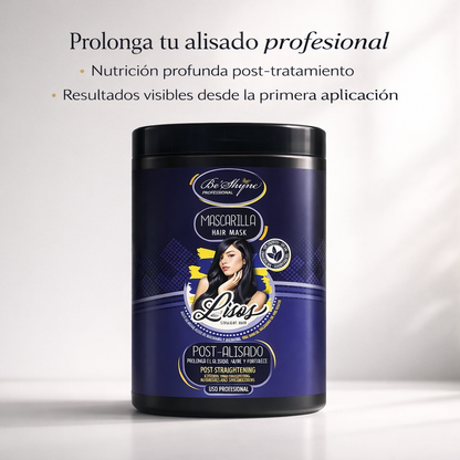 Be´Shyne® - Mascarilla Post-Alisado con Keratina y Aceites Nutritivos 1L