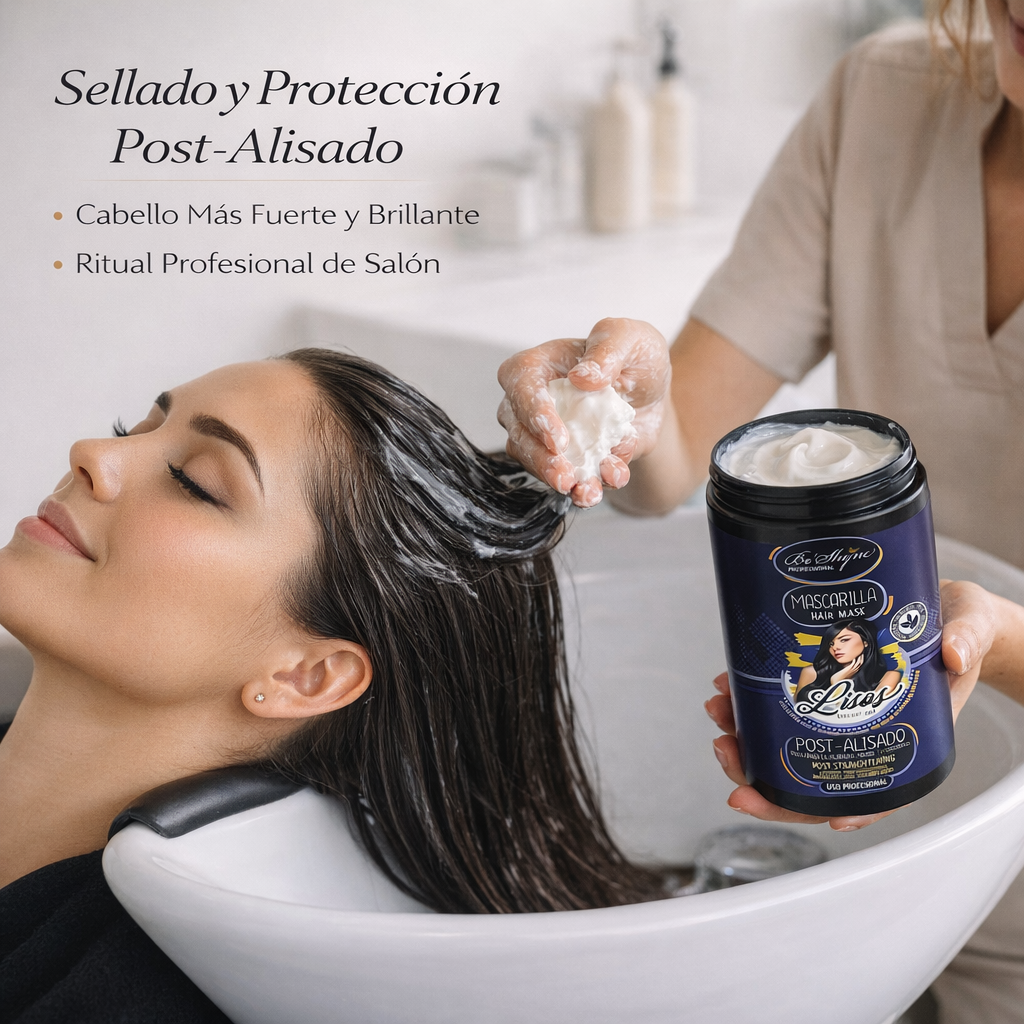 Be´Shyne® - Mascarilla Post-Alisado con Keratina y Aceites Nutritivos 1L