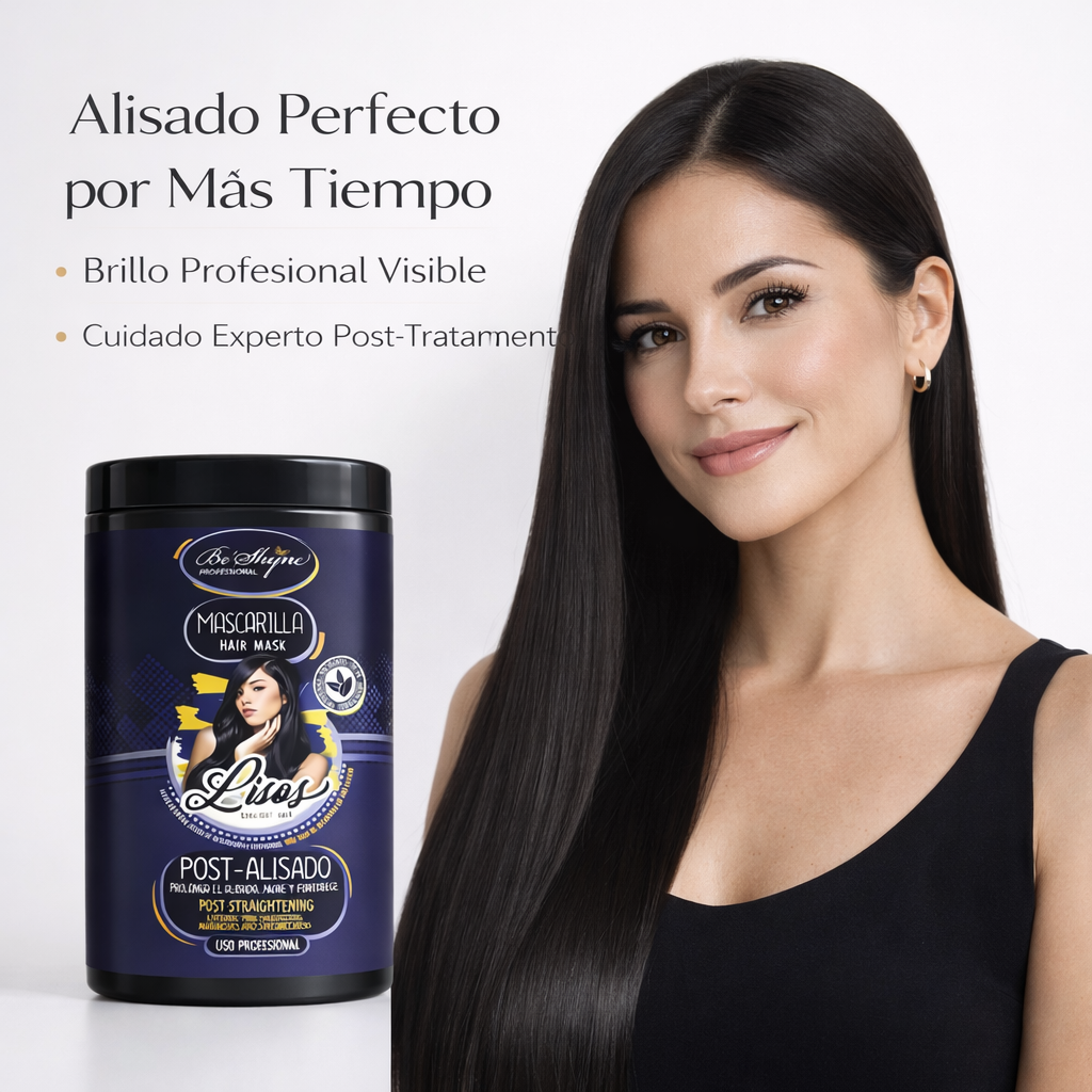 Be´Shyne® - Mascarilla Post-Alisado con Keratina y Aceites Nutritivos 1L