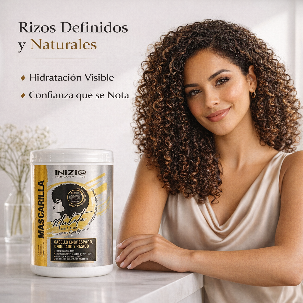 Mascarilla Mulata Línea Afro – Hidratación profunda y definición para rizos