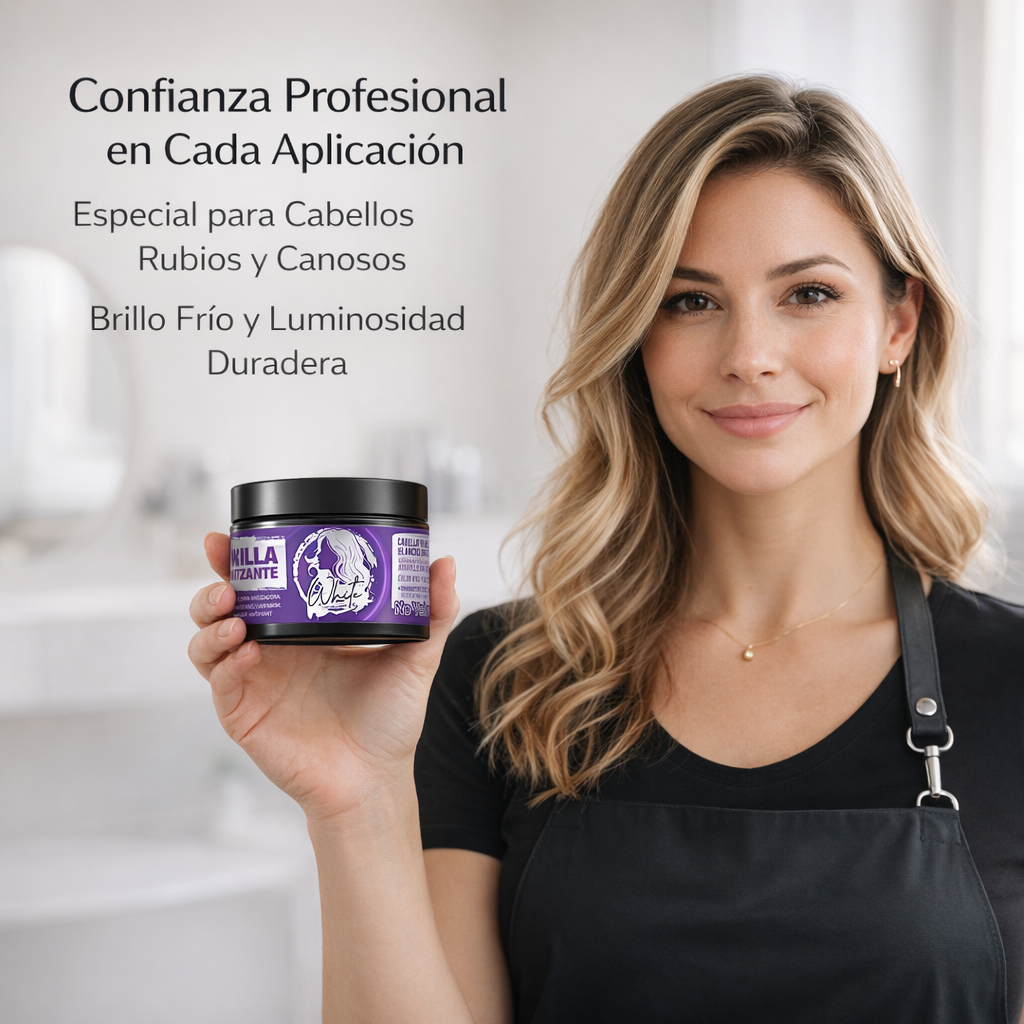 Mascarilla Matizante – Cabellos Blancos, Rubios y Grises