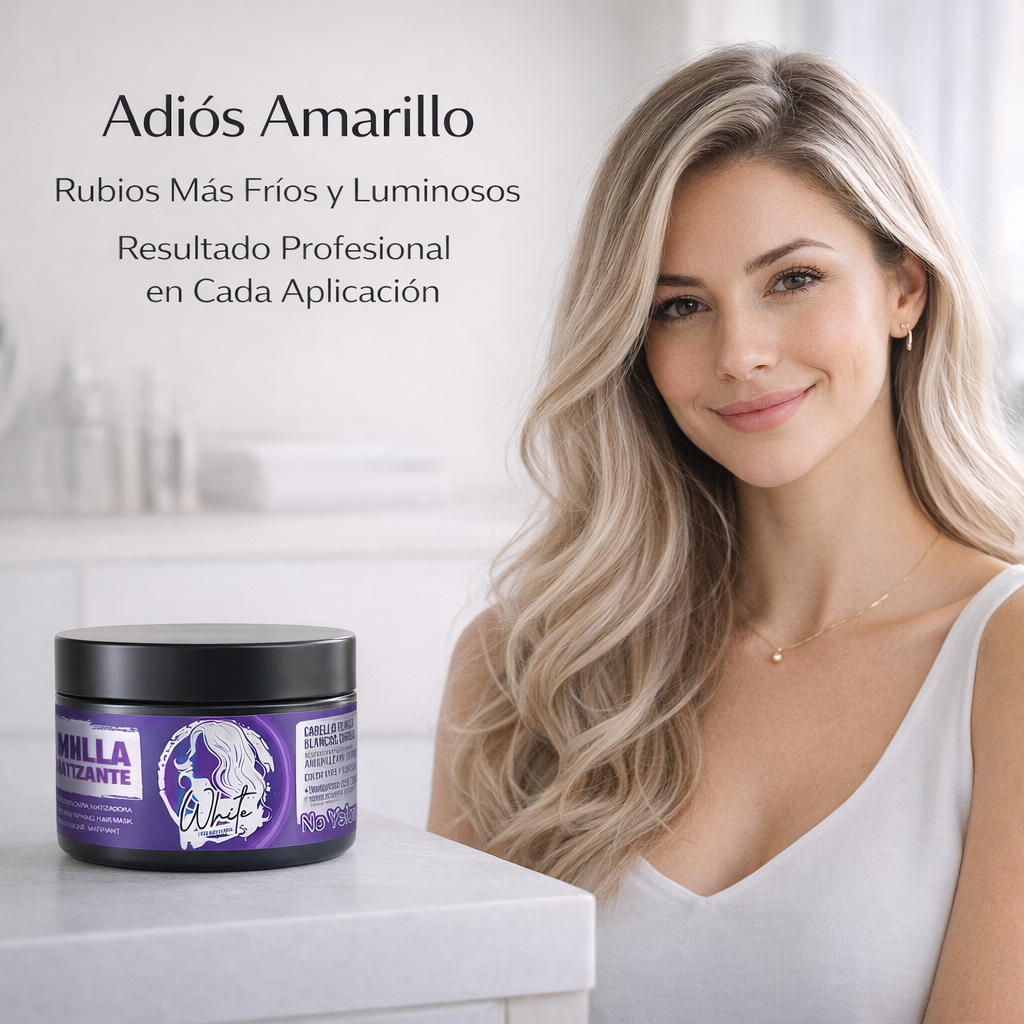 Mascarilla Matizante – Cabellos Blancos, Rubios y Grises