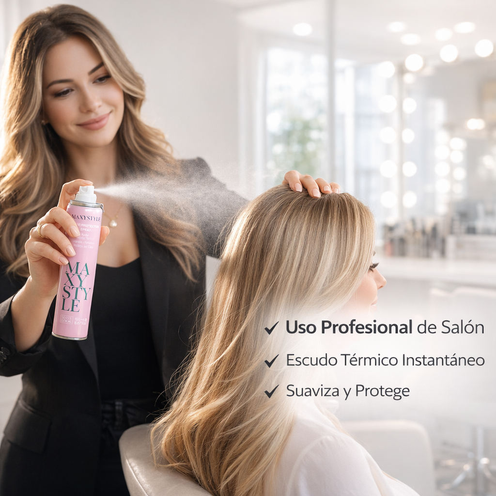 MAXYSTYLE – Spray protector térmico para secado, protege del calor y evita puntas abiertas | 150 ml