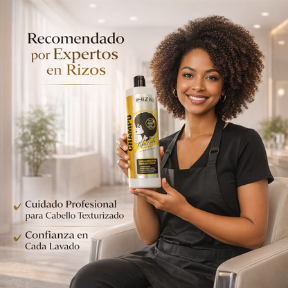Inizia Hair Cosmetics – Champú Mulata Línea Afro Hidratante y Definidor para Rizos Naturales