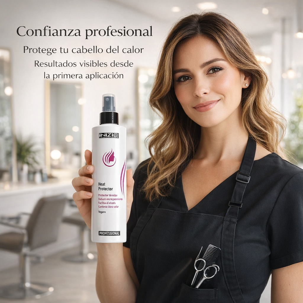 Inizia Hair Cosmetics – Protector Térmico Vegano con Filtro Solar Anti-Encrespamiento