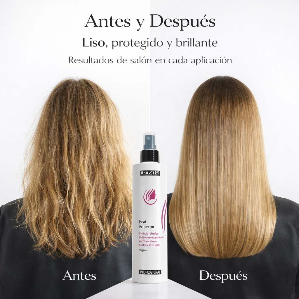 Inizia Hair Cosmetics – Protector Térmico Vegano con Filtro Solar Anti-Encrespamiento