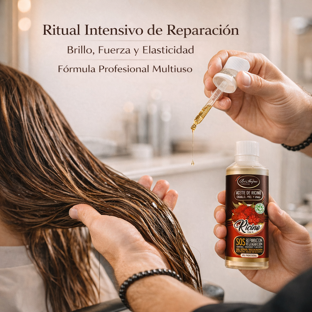 Be´Shyne® – Aceite de Ricino 100% Puro Reparador y Regenerador Capilar y uñas 150 ml