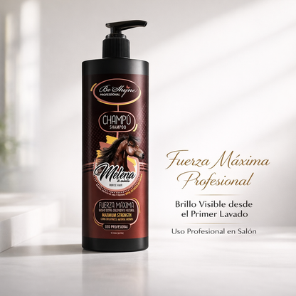 Be´Shyne - Champú Melenas con Biotina y Pantenol para todo tipo de cabello 1L