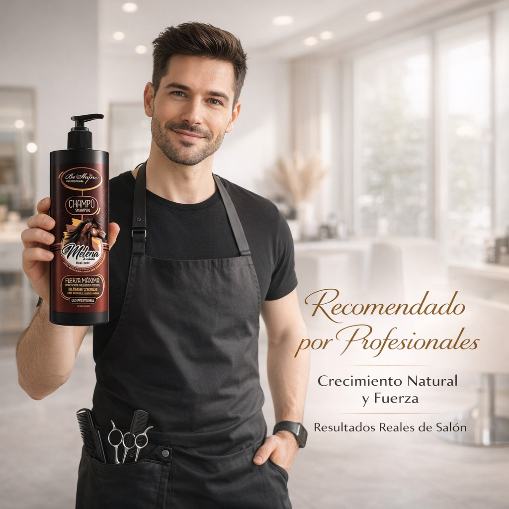 Be´Shyne - Champú Melenas con Biotina y Pantenol para todo tipo de cabello 1L