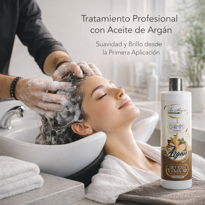 Be´Shyne® – Champú de Argán Nutritivo Reparador para Cabello Seco y Dañado 1L