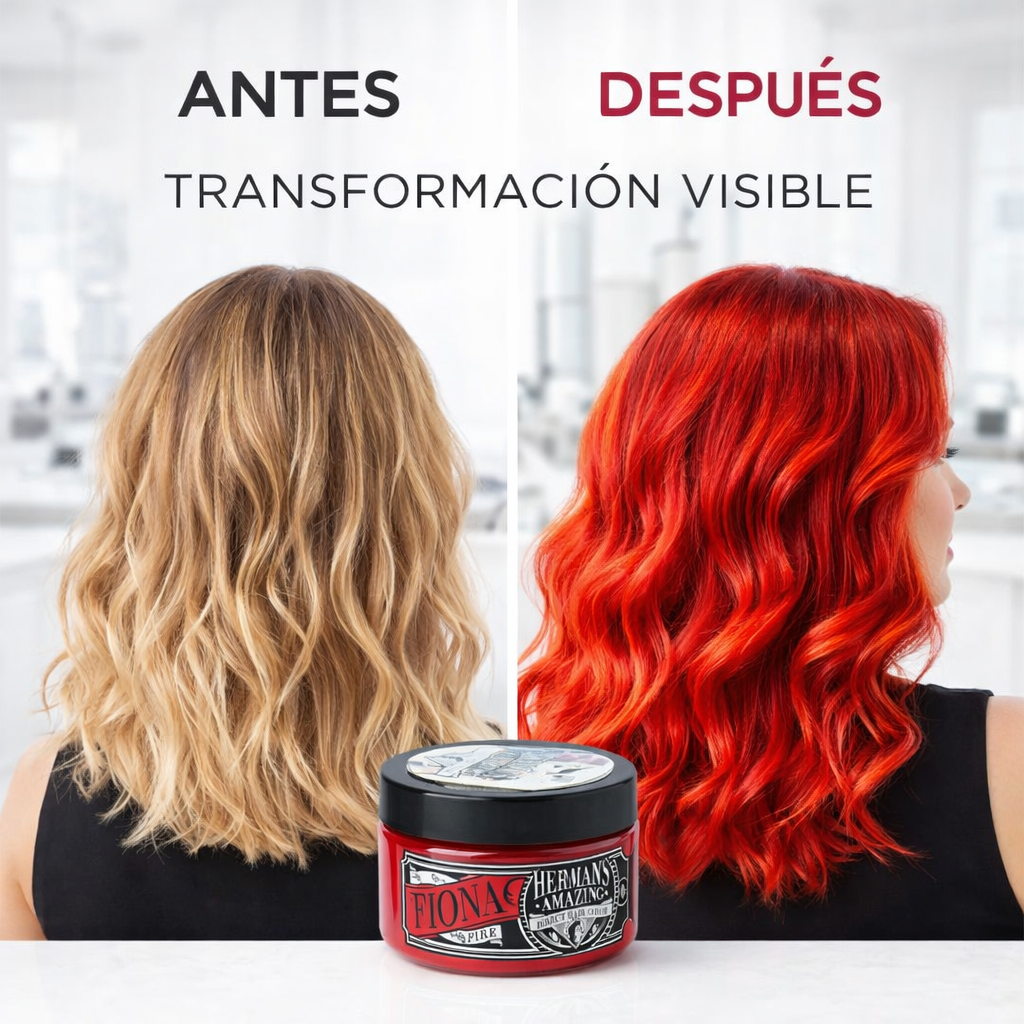 Herman’s Amazing – Mascarilla de color rojo fuego, intensifica y refresca el tono | 125 ml