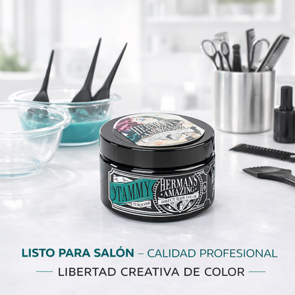 Herman’s Amazing – Mascarilla de color Tammy Turquoise para cabello 125 ml