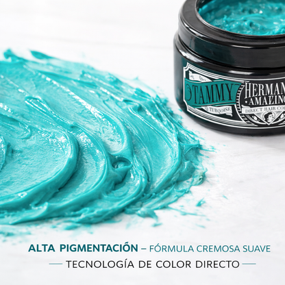 Herman’s Amazing – Mascarilla de color Tammy Turquoise para cabello 125 ml