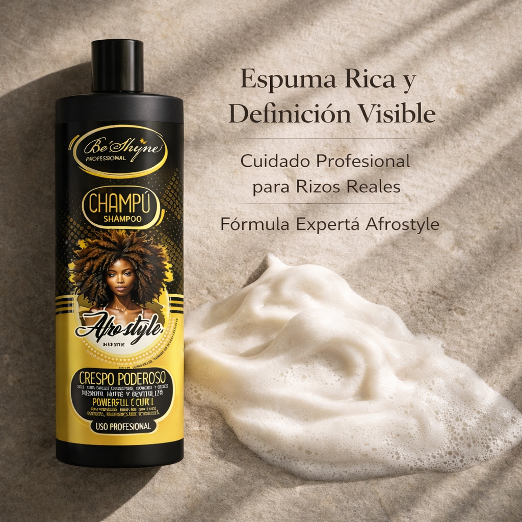 Be´Shyne – Champú Afro Style Hidratante con Amla para Rizos 1L
