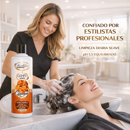 Be´Shyne - Champú Neutro Caramelo pH 5.5 para Todo Tipo de Cabello 1L