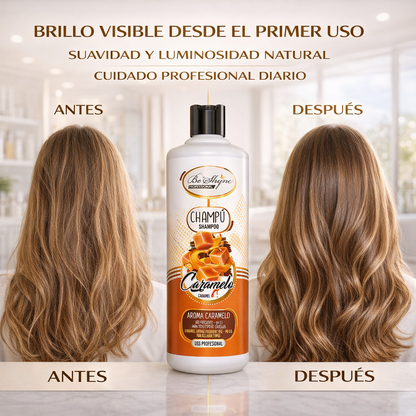Be´Shyne - Champú Neutro Caramelo pH 5.5 para Todo Tipo de Cabello 1L