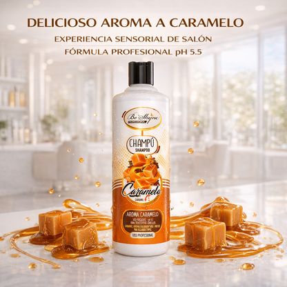 Be´Shyne - Champú Neutro Caramelo pH 5.5 para Todo Tipo de Cabello 1L