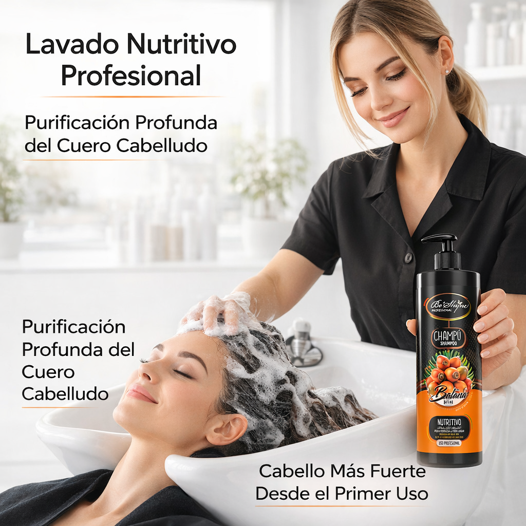 Be´Shyne - Champú Reparador con Aceite de Batana para Cabello Seco o Dañado 1L