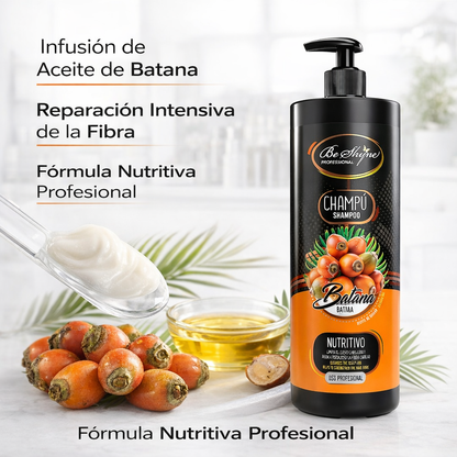 Be´Shyne - Champú Reparador con Aceite de Batana para Cabello Seco o Dañado 1L