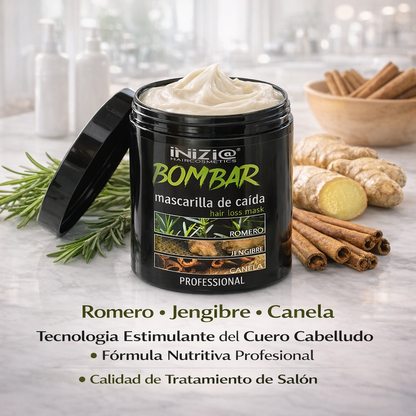 Inizia Bombar Mascarilla Anticaída – Nutrición y Fortalecimiento Capilar