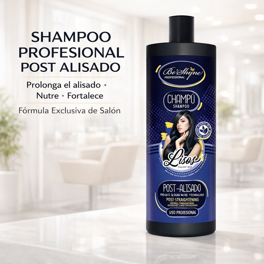 Be´Shyne® – Champú post-alisado con aceite de argán, macadamia y keratina 1L