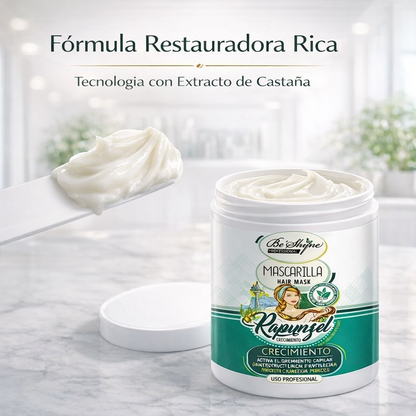 Be’Shyne® - Mascarilla Rapunzel con Biotina para Crecimiento Intensivo 1L