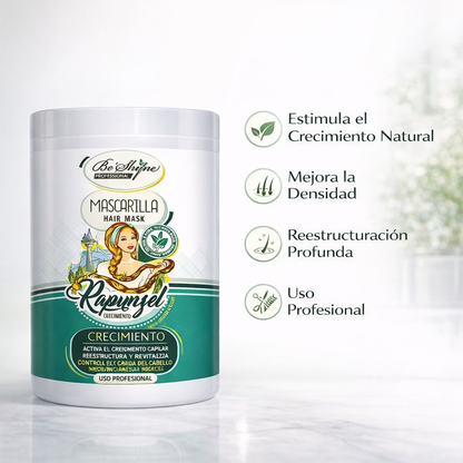 Be’Shyne® - Mascarilla Rapunzel con Biotina para Crecimiento Intensivo 1L