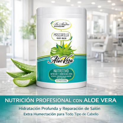 Be’Shyne® - Mascarilla Nutritiva de Aloe Vera para Todo Tipo de Cabello 1LL