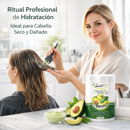 Be’Shyne® - Mascarilla Hidratante de Aguacate y Aceite de Argán para Cabello Seco 1L