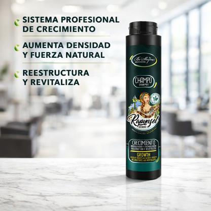 Be’Shyne – Champú Rapunzel de Crecimiento con Aceite de Argán y Coco 400 ml