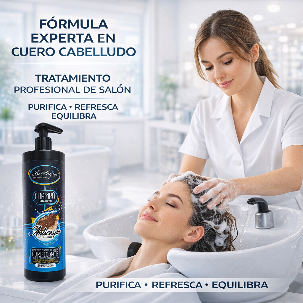 Be´Shyne® – Champú Anticaspa purificante con aloe vera 1L