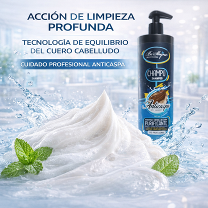 Be´Shyne® – Champú Anticaspa purificante con aloe vera 1L
