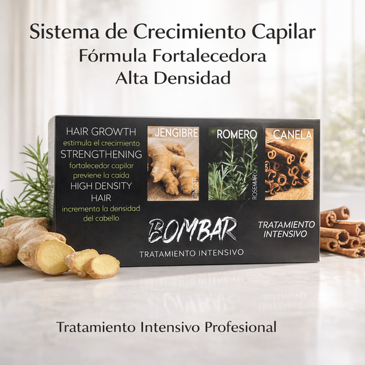 Inizia Bombar Loción Anticaída con Extracto de Romero – Fortalece y Reactiva el Crecimiento Capilar