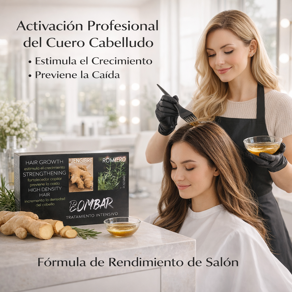 Inizia Bombar Loción Anticaída con Extracto de Romero – Fortalece y Reactiva el Crecimiento Capilar