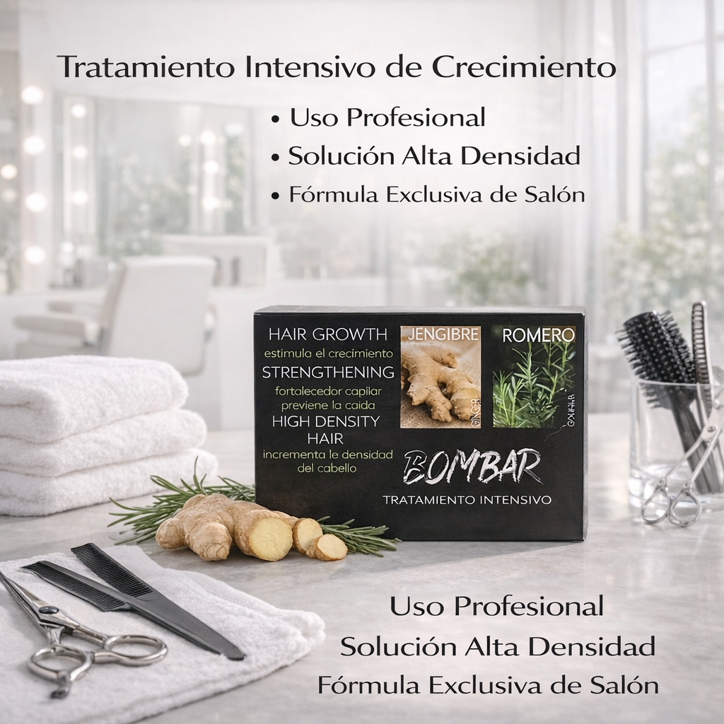 Inizia Bombar Loción Anticaída con Extracto de Romero – Fortalece y Reactiva el Crecimiento Capilar