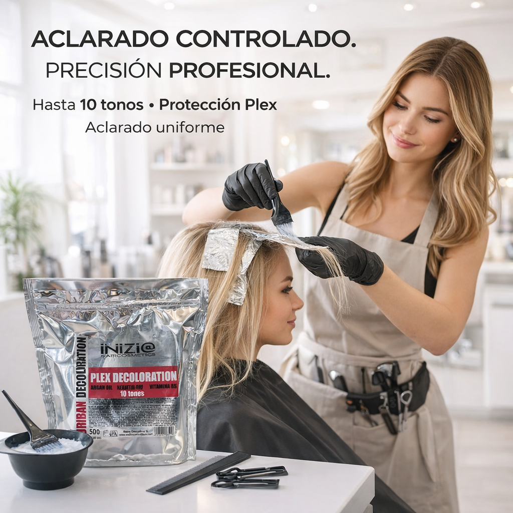 INIZIE – Polvo Decolorante con Plex hasta 10 tonos 500g