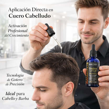 Inizia Hair Cosmetics - Tónico Capilar con Proteínas, Biotina y Cafeína para Cabello y Barba