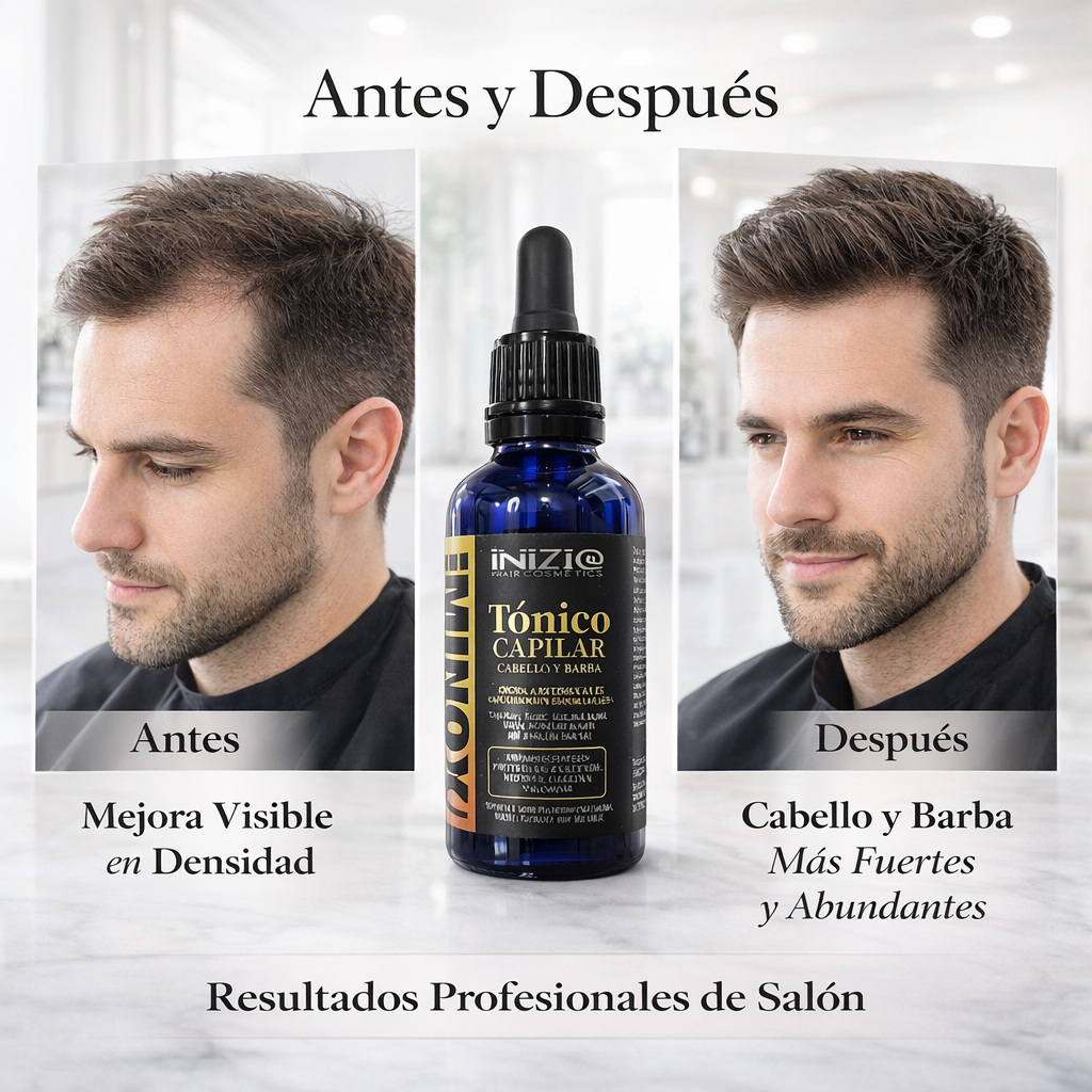 Inizia Hair Cosmetics - Tónico Capilar con Proteínas, Biotina y Cafeína para Cabello y Barba