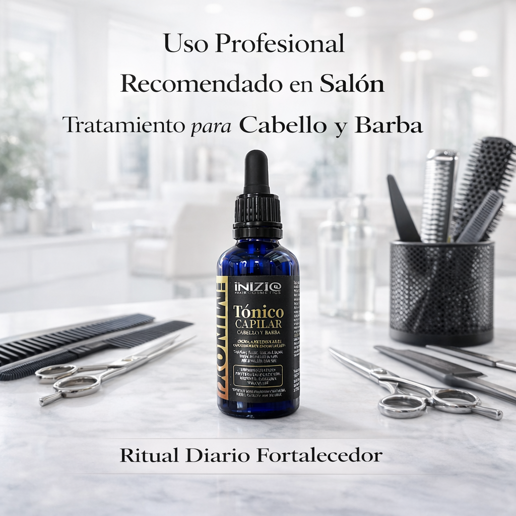 Inizia Hair Cosmetics - Tónico Capilar con Proteínas, Biotina y Cafeína para Cabello y Barba