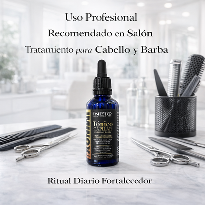 Inizia Hair Cosmetics - Tónico Capilar con Proteínas, Biotina y Cafeína para Cabello y Barba